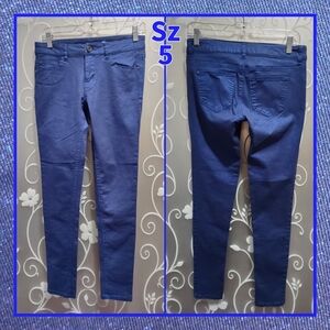 WOMENS SHIMMERY BLUE COLORED JEANS SIZE 5